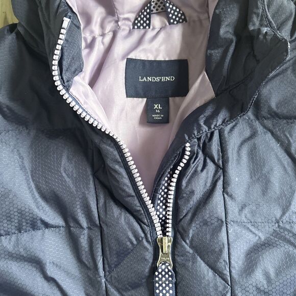 Lands End Winter Purple Jacket Youth Size 16 - Picture 7 of 8